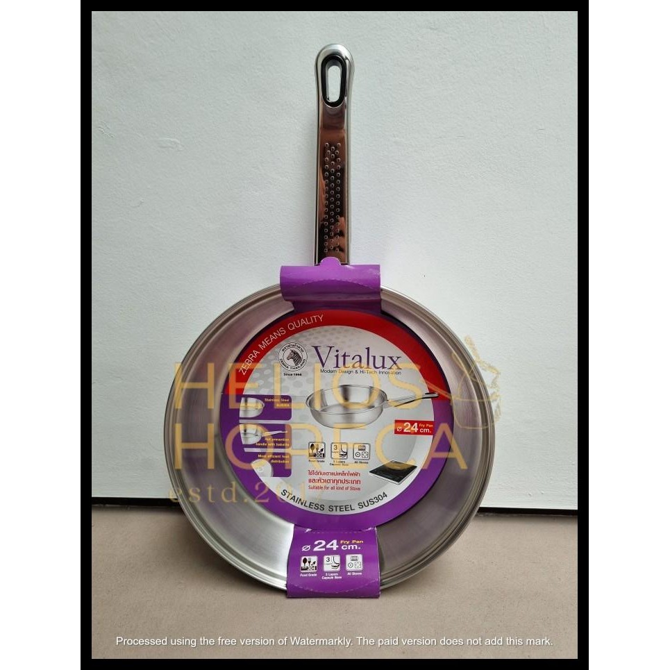 terbaru  zebra vitalux fry pan frying pan penggorengan fry wok sus-304 ready