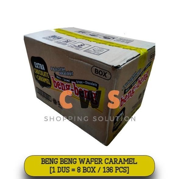 

Ele Beng Beng Wafer Caramel Crispy Chocolate - 1 Dus / 8 Box / 136 Pcs