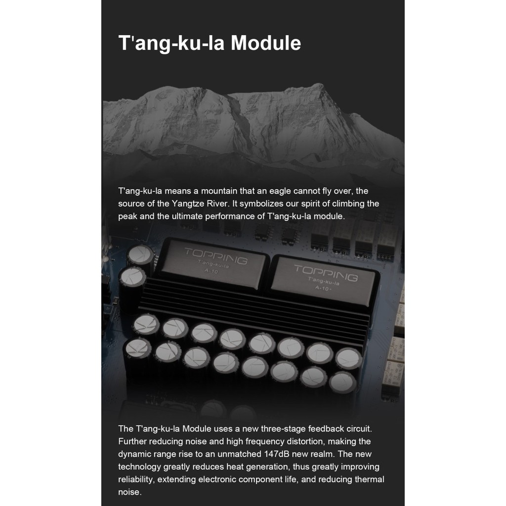 Topping A70 Pro Fully Balanced Desktop Headphone Amplifier - Hitam/Perak, Aluminium CNC, 147dB SNR