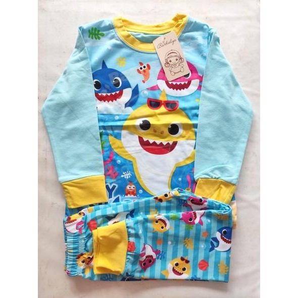 KLO Piyama Baju Tidur Karakter Anak Glow In The Dark Baby Shark B1021LL