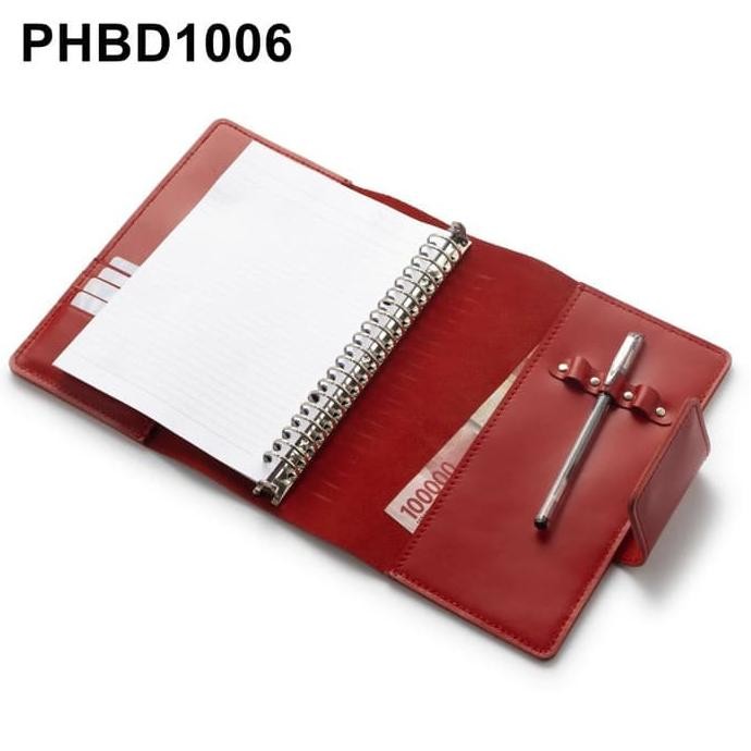 

RUBYSU BINDER KULIT ASLI A5 LOSE LEAF AGENDA KAMPUS MERAH PHBD1006 SAMPUL