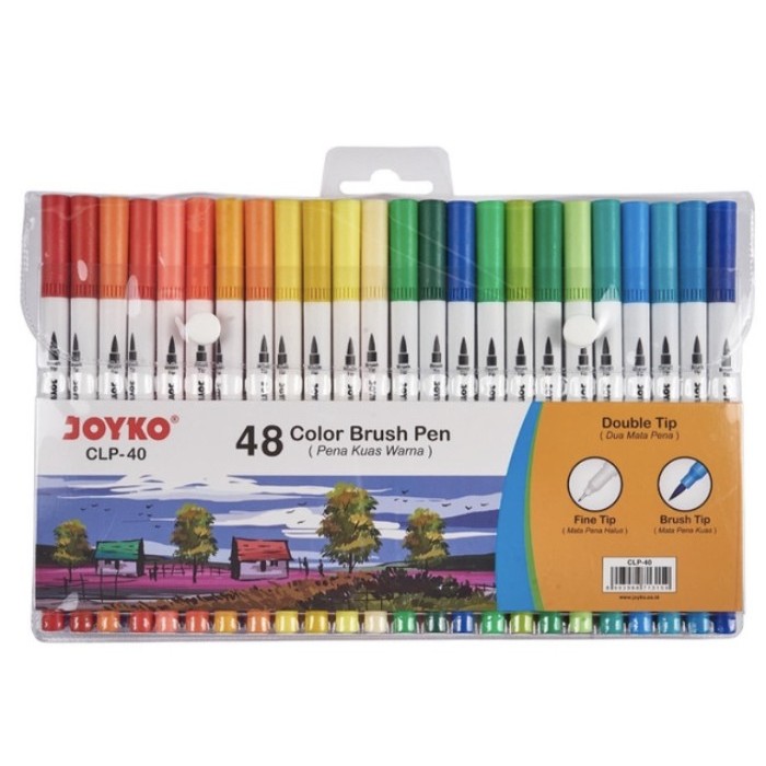 

TERBARU Kuas / Brush Pen Dual Tip 48 Warna CLP-40
