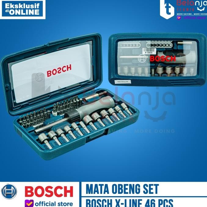 Bosch Screwdriver Set X-line 46 Pcs Mata Obeng Sock Kunci Shock Set