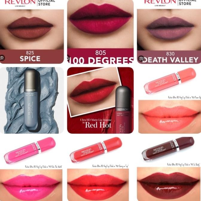 BARANG TERLARIS Lipstik Revlon Ultra HD Matte Lip mousse , vinyl lip Original lipstick USA