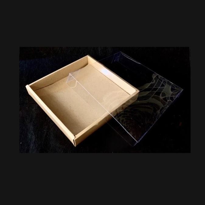 

Box Nastar Coklat Kotak Tanpa Sekat Mika Polos Kraft Cookies Cake Kue