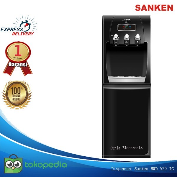 Sanken Dispenser Galon Bawah HWD 520IC Low Watt Panas Dingin Normal
