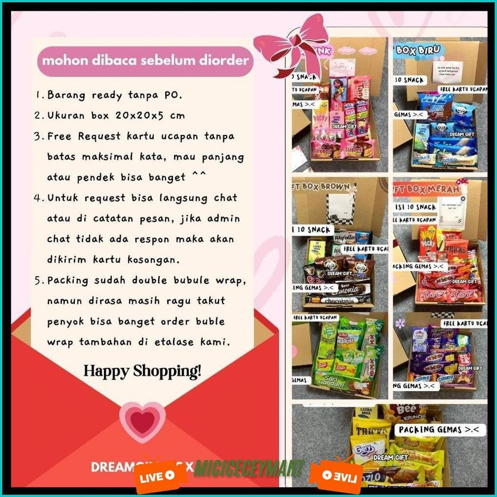 

Gift Box Hampers Ulang Tahun Hadiah Wisuda Kado Ulang Tahun Gift Box Snack Kado Sidang By Dreamgift Termurah Banget