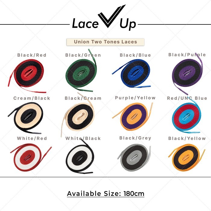 Terlaris Tali Sepatu Air Jordan 1 / AJ-1 / AJ1 Union Shoelaces Dual Tones SALE