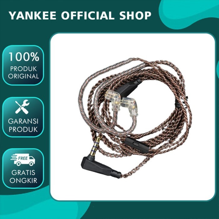 HEMAT Kabel KZ Copper with Mic Kabel KZ ZSN PRO X KZ ZST X KZ Cable with Mic