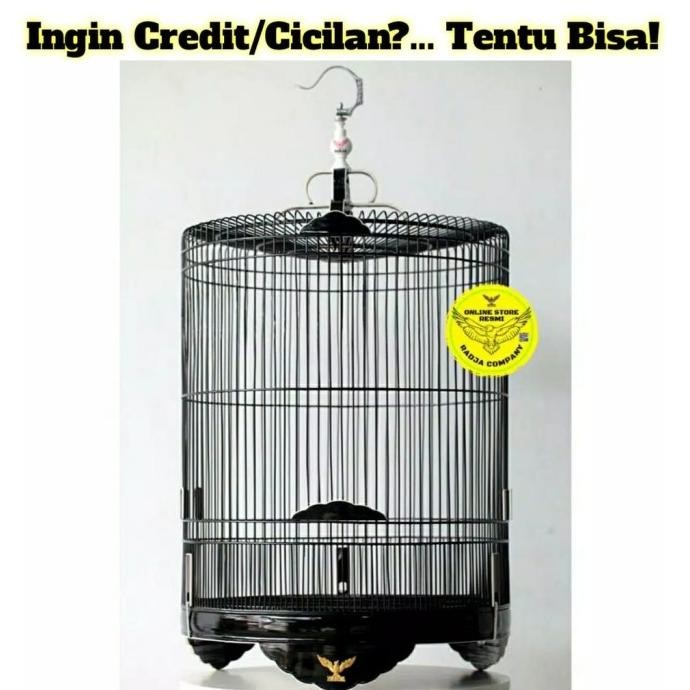 Sangkar Kandang Burung Murai Batu Radja Hitam Lis Acrilik No 2