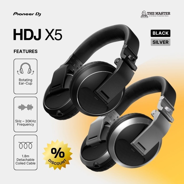 [Ready Stock] Headphone Pioneer DJ HDJ-X5 HDJ X5 HDJX5
