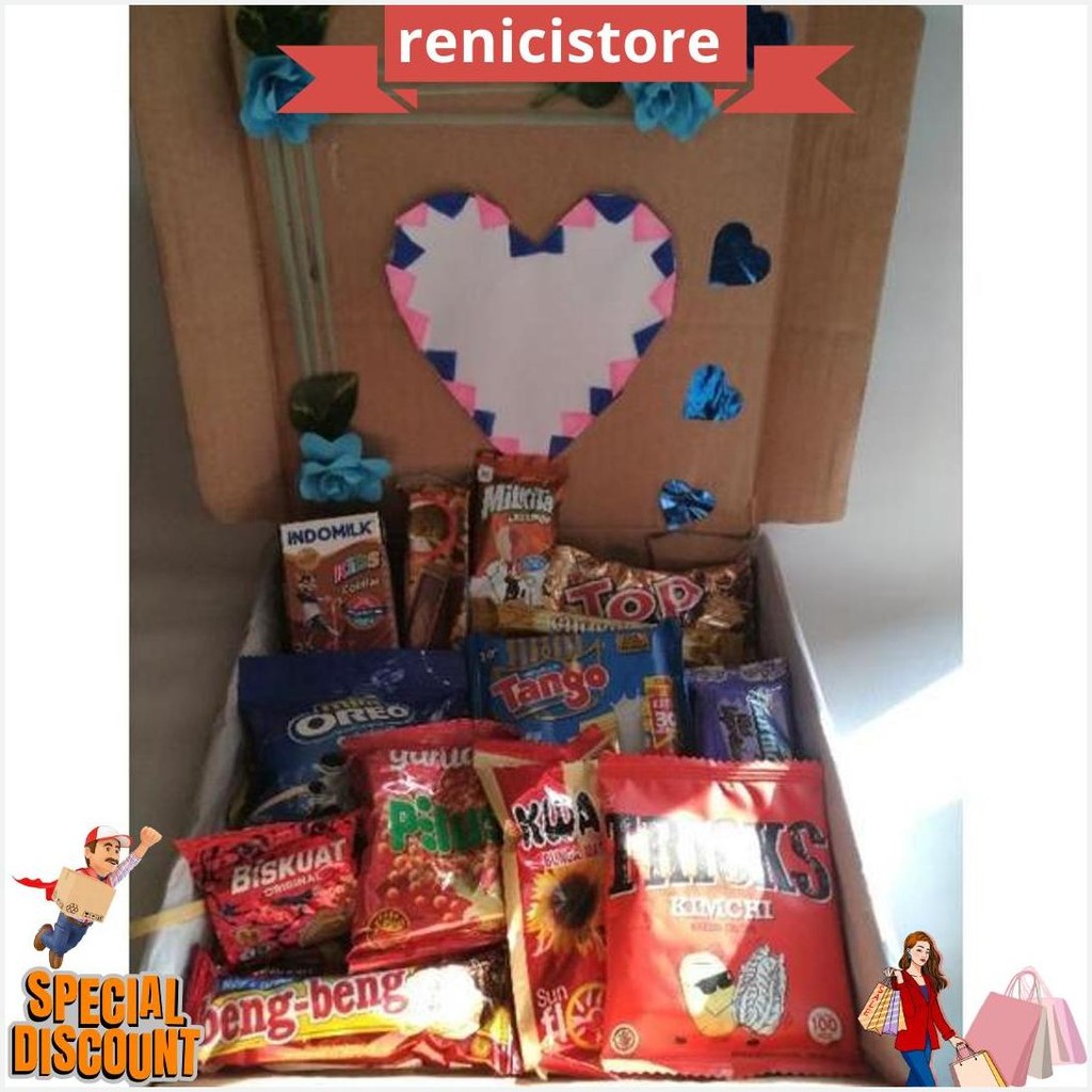 

Snack Box Edisi Custom Warna/Hampers Box/Hampers Snack/Hadiah Hampers Original Produk
