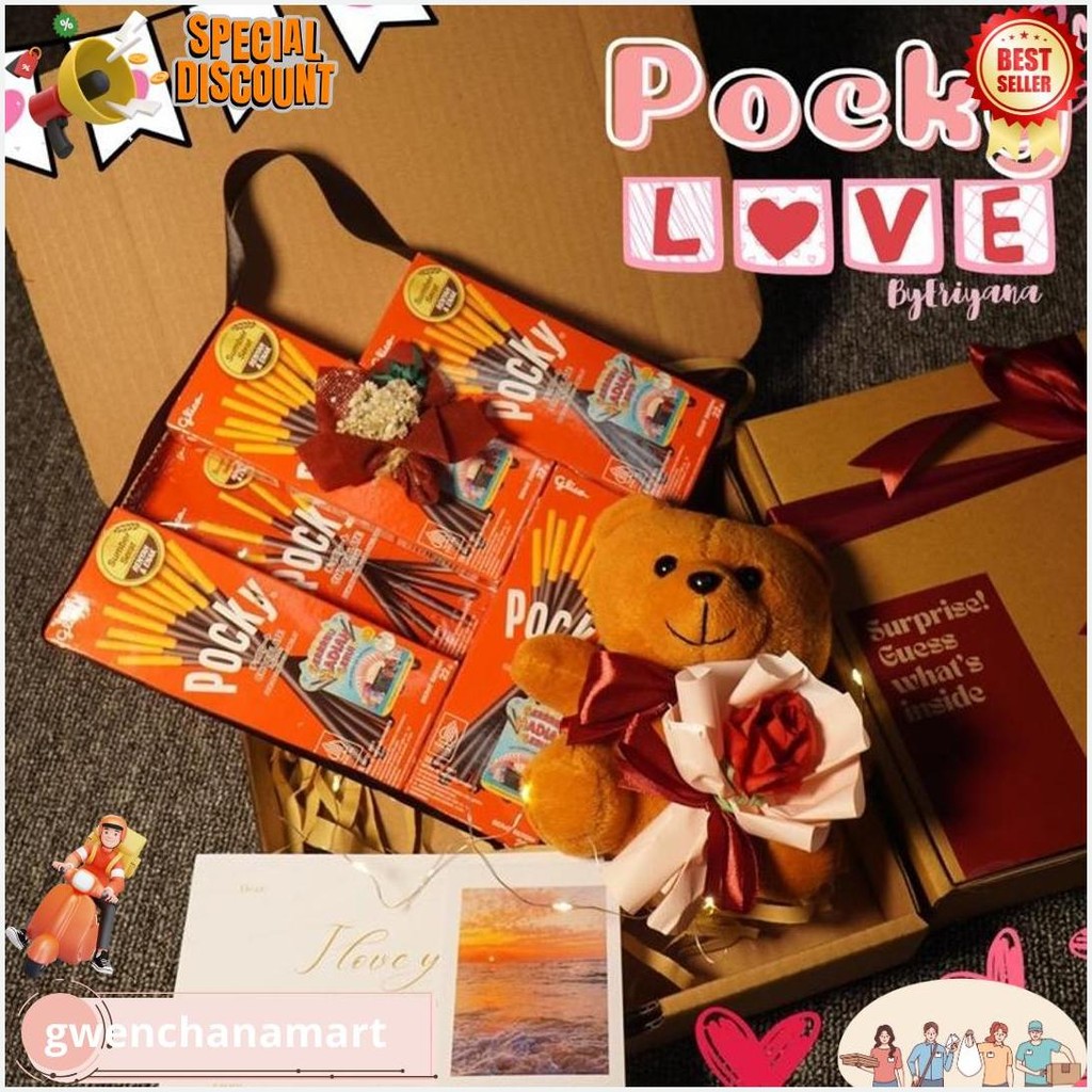 

Pocky Love Hampers Snack Box Kado Ulang Tahun Pacar Kado Valentine Gift Box Hampers Coklat Premium Hadiah Boneka Wisuda Anniversary Sempro Sahabat Hadiah Unik Cewek Cowok Terlaris