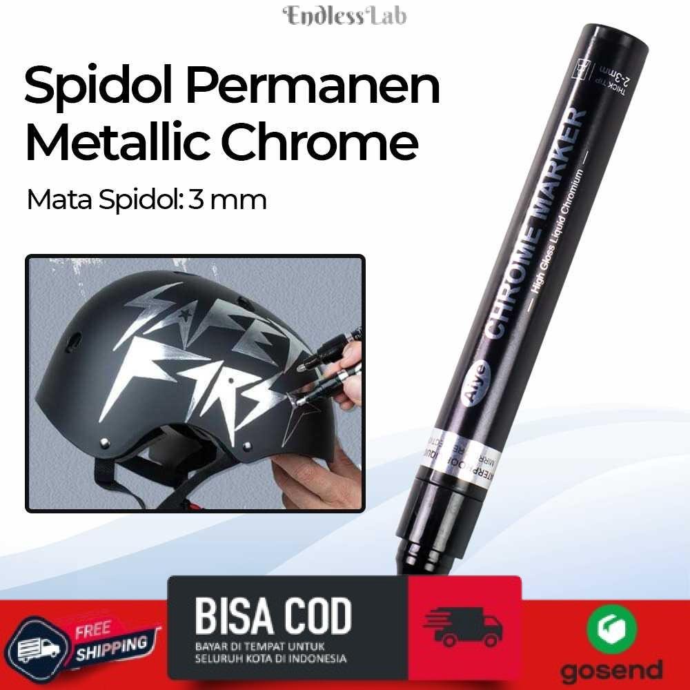 

Spidol Permanen Marker Metallic Chrome / Gold 3mm - AY-1004