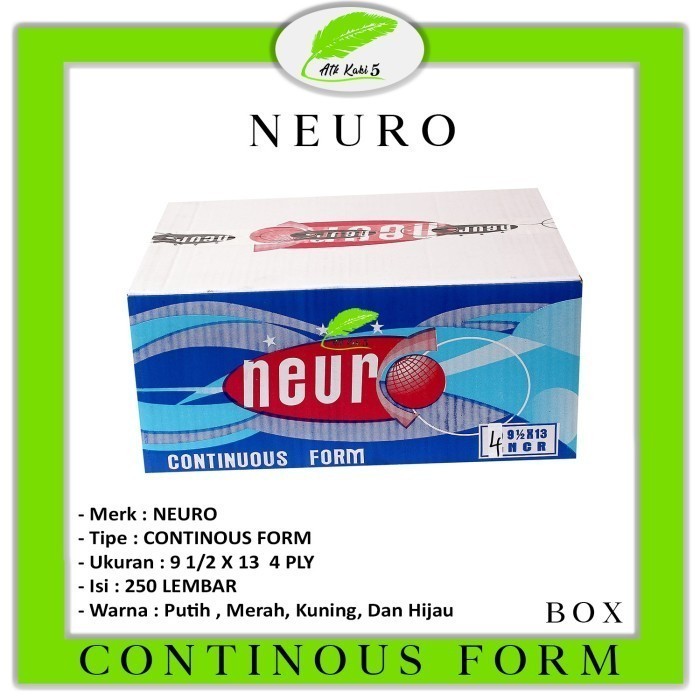 

NEURO Continous Form K 4 Ply 9 1/2 x 13 - Folio - NCR