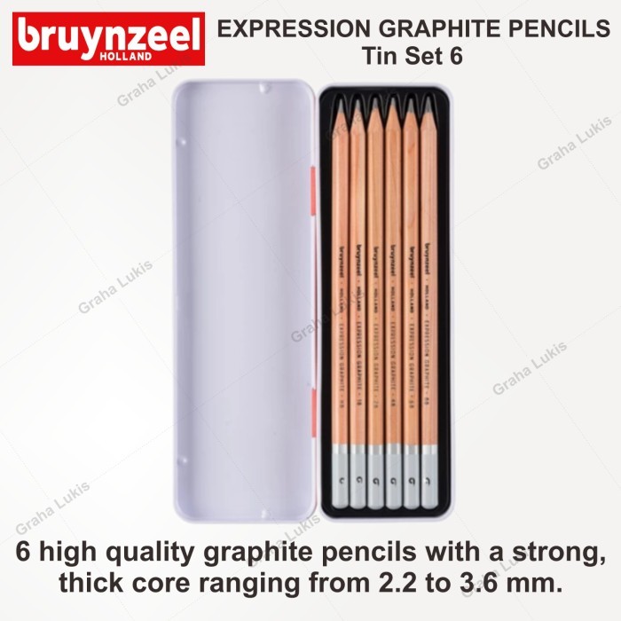 

Pensil Graphite Bruynzeel Expression Graphite Pencils Tin 6