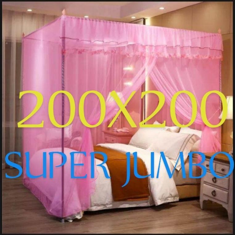 sr-32 KELAMBU TIDUR MODERN TEBAL SUPER JUMBO 200X200 Berkualitas