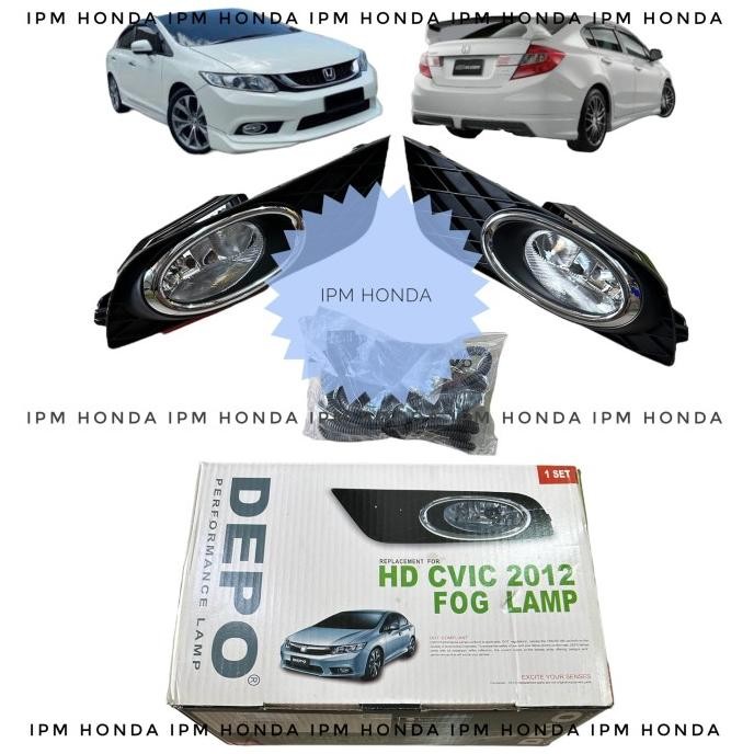 " Fog Lamp Foglamp Light Lampu Kabut Honda Civic Fb Fb2 2012-2015