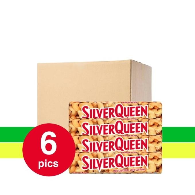 

SilverQueen Milk Chocolate Cashews 6 x 58 g MBS