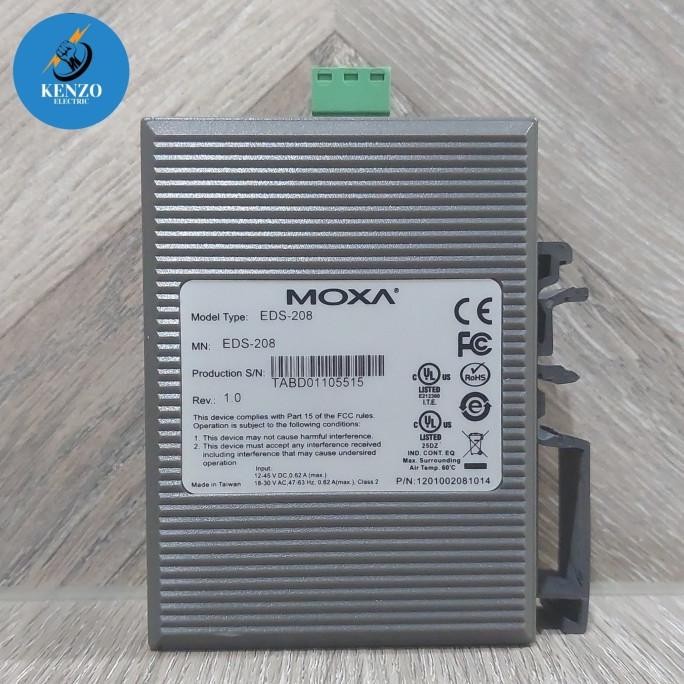 Terjangkau 8 Port Entry Level Unmanaged Ethernet Switch Eds-208 Moxa