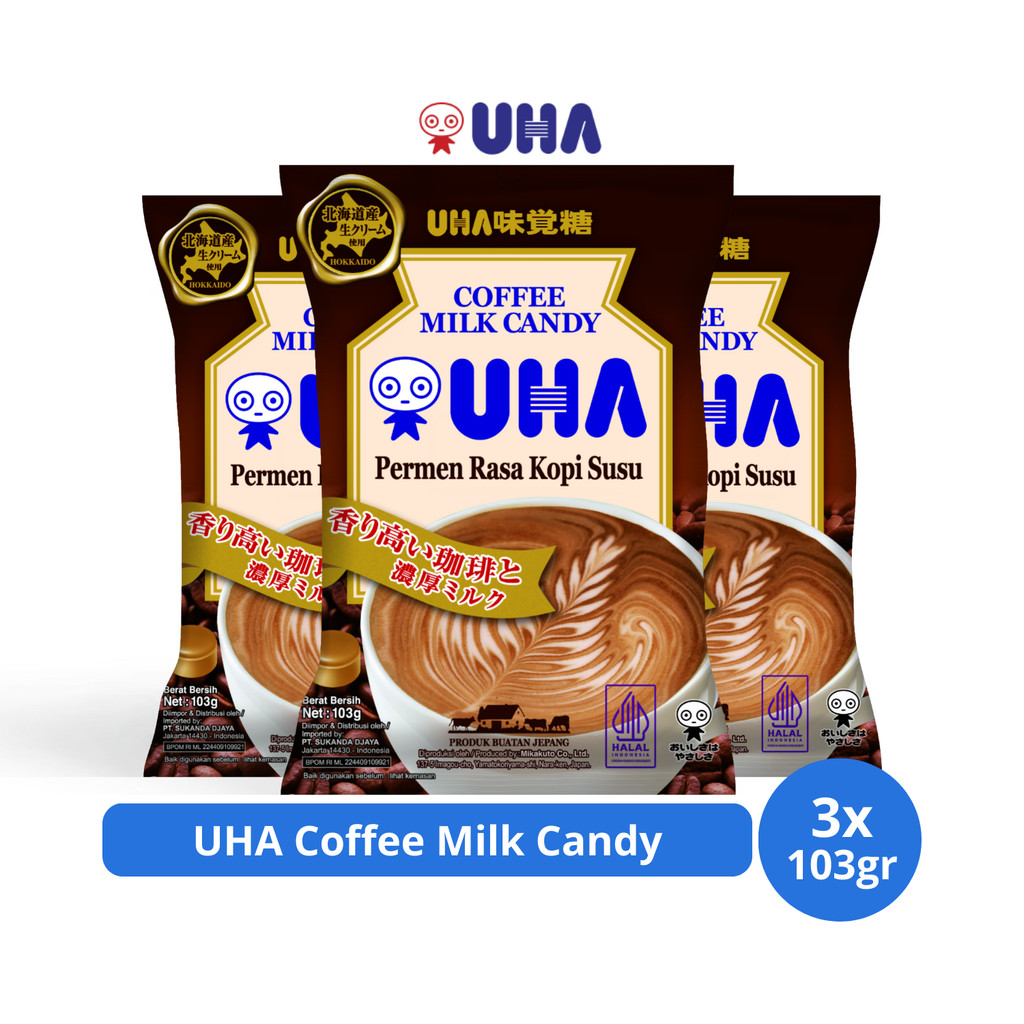 

UHA Coffee Milk Candy 103gr x 3 pcs