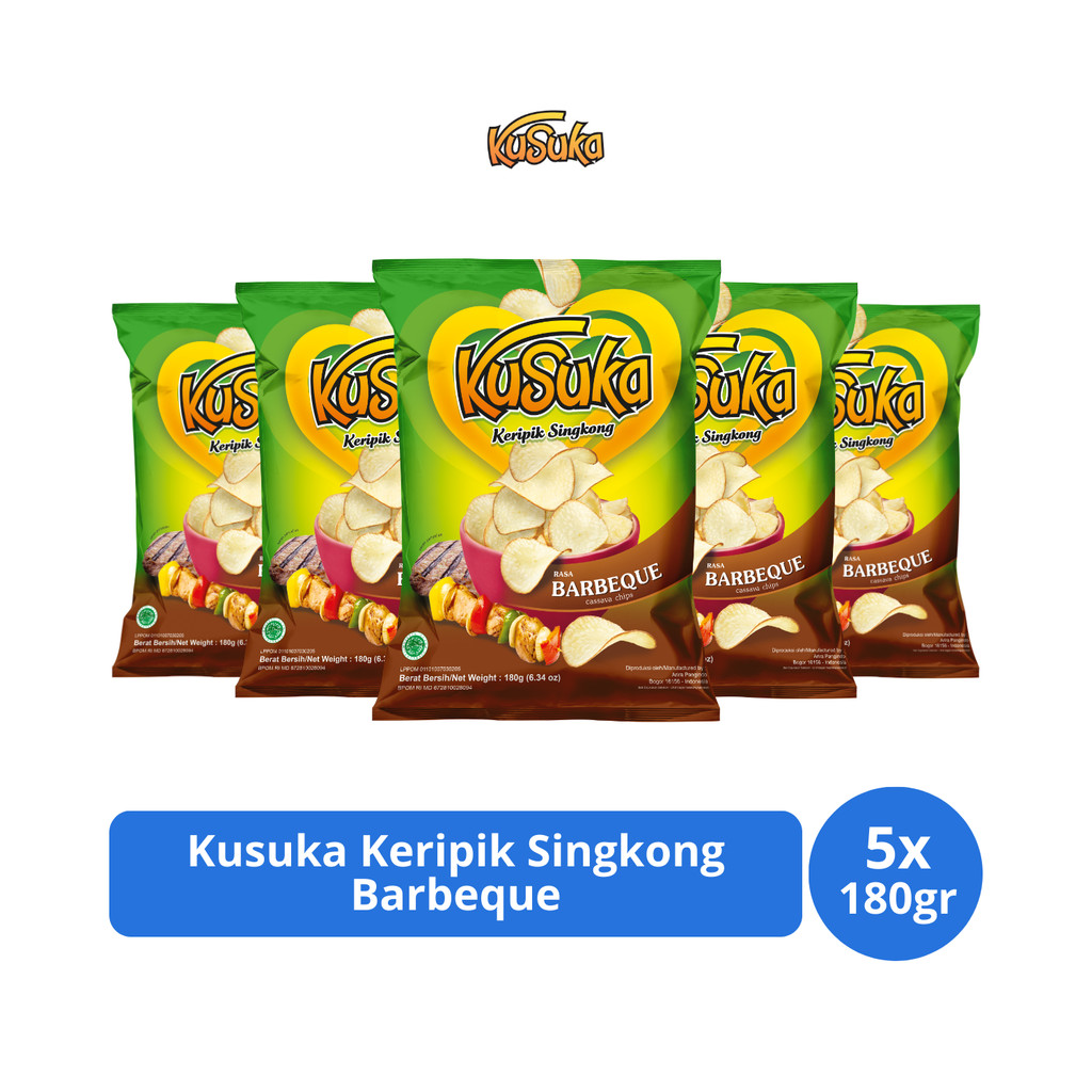 

Kusuka Keripik Singkong Barbeque 180gr x 5 pcs