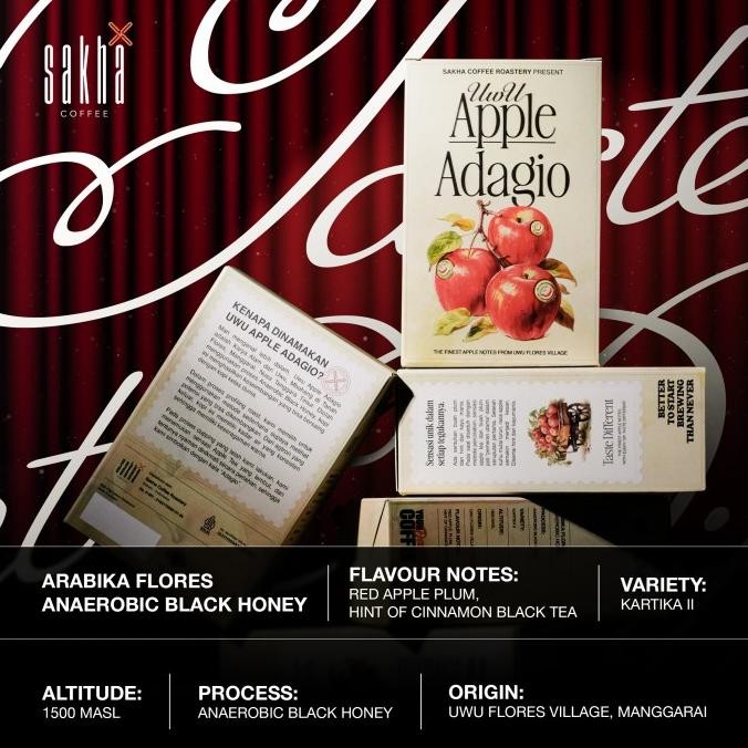 

Biji Kopi Arabica Uwu Apple Adagio Coffee Bean Bubuk Murni Arabika Coffe