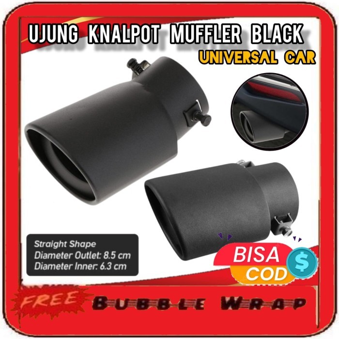 MUFFLER KNALPOT VARIASI MOBIL UJUNG KNALPOT HITAM DOFF