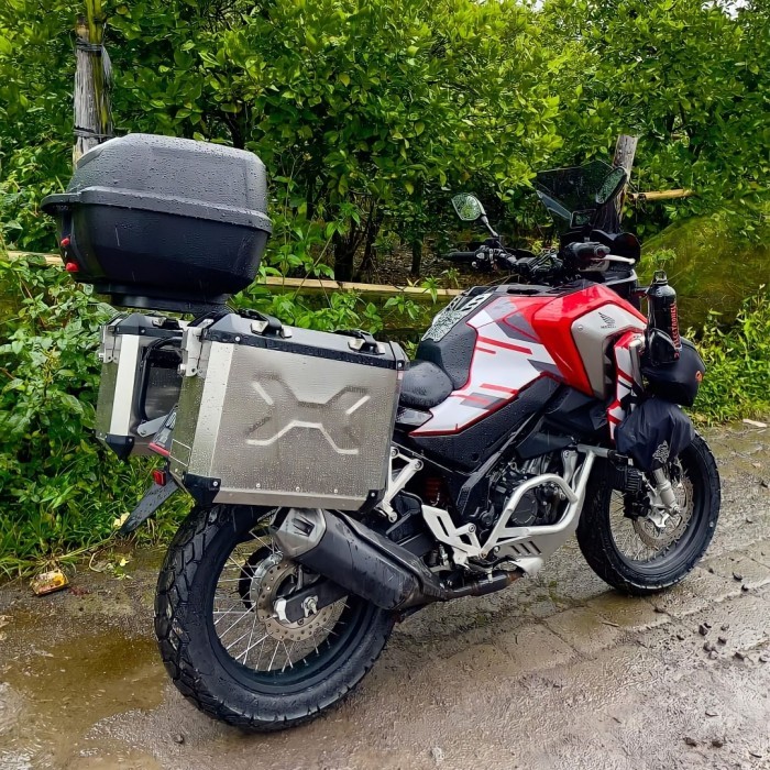 Side - Box Samping Motor Badak Hitam Alumunium Pannier 27Liter