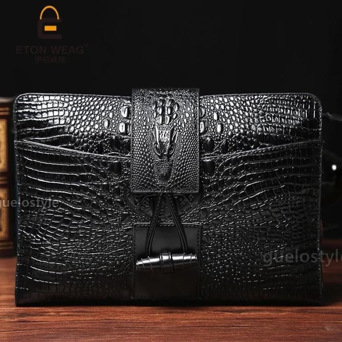 Clutch handbag hand bag tas pria KULIT - BUAYA KEREN Terlaris