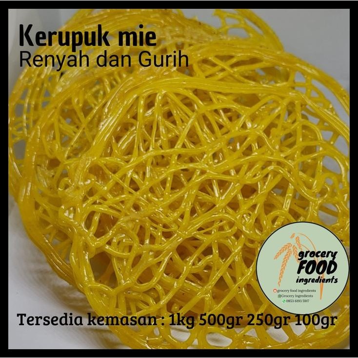 

terbaru !!! kerupuk mie 1kg / kerupuk mie kuning mentah ready