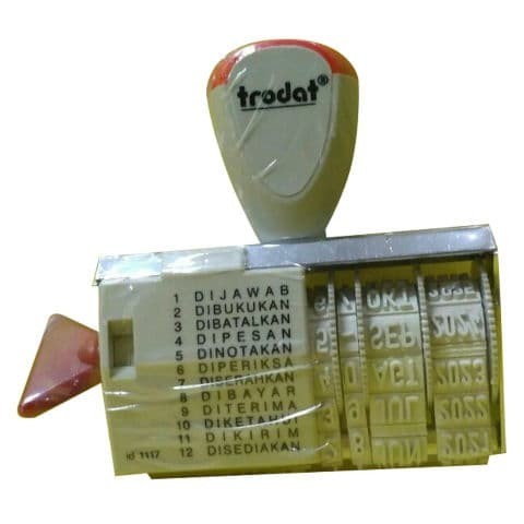 

SALE TRODAT 1117 STEMPEL TANGGAL + TEXT INDONESIA