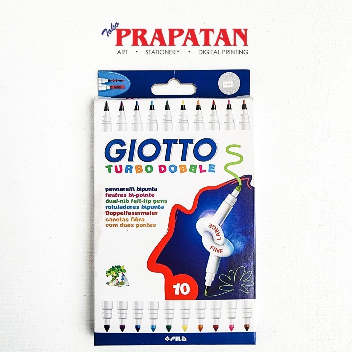 

Spidol Giotto Turbo Dobble Dual Nib Felt Tip Pens