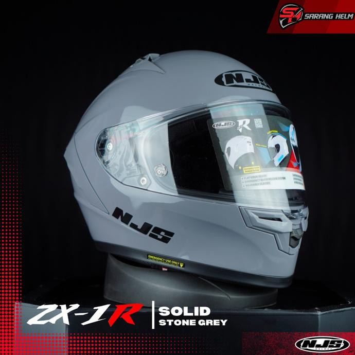 Njs Zx-1R Solid - Helm Full Face
