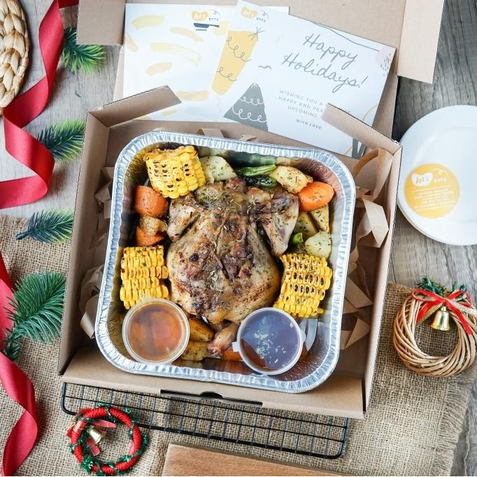 

Parcel Natal Christmas Hampers Roasted Chicken Garlic Butter Rosemary