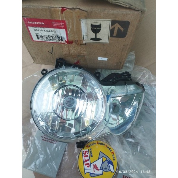 Lampu Depan Reflektor Honda Tiger New Revo Revolution Tirev Pece Original Ori 33110-Kcj-651 Barang L