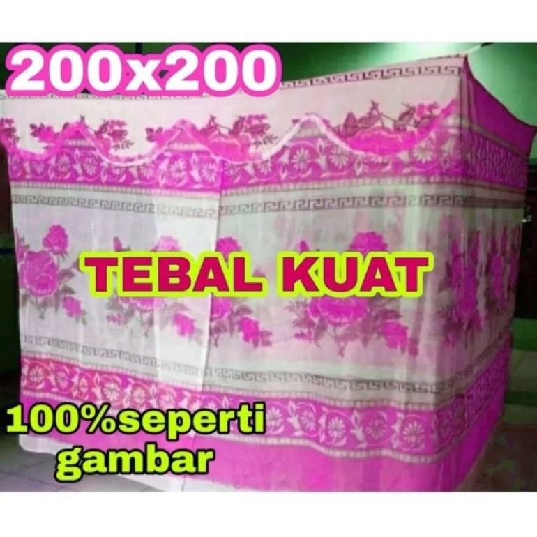 uk-68 KELAMBU TENDA BUNGA UKURAN 200X300 SUPER JUMBO KELAMBU VITAS SB ANUGRAH MAWAR MANOHARA Premium