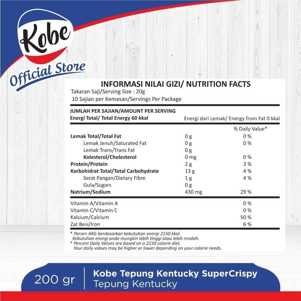

Miliki Segera Kobe Tepung Bumbu Kentucky Super Crispy Hnm79