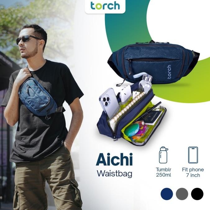 Torch Tas Pinggang Selempang Ringan Anti Air - Waist Sling Bag Aichi