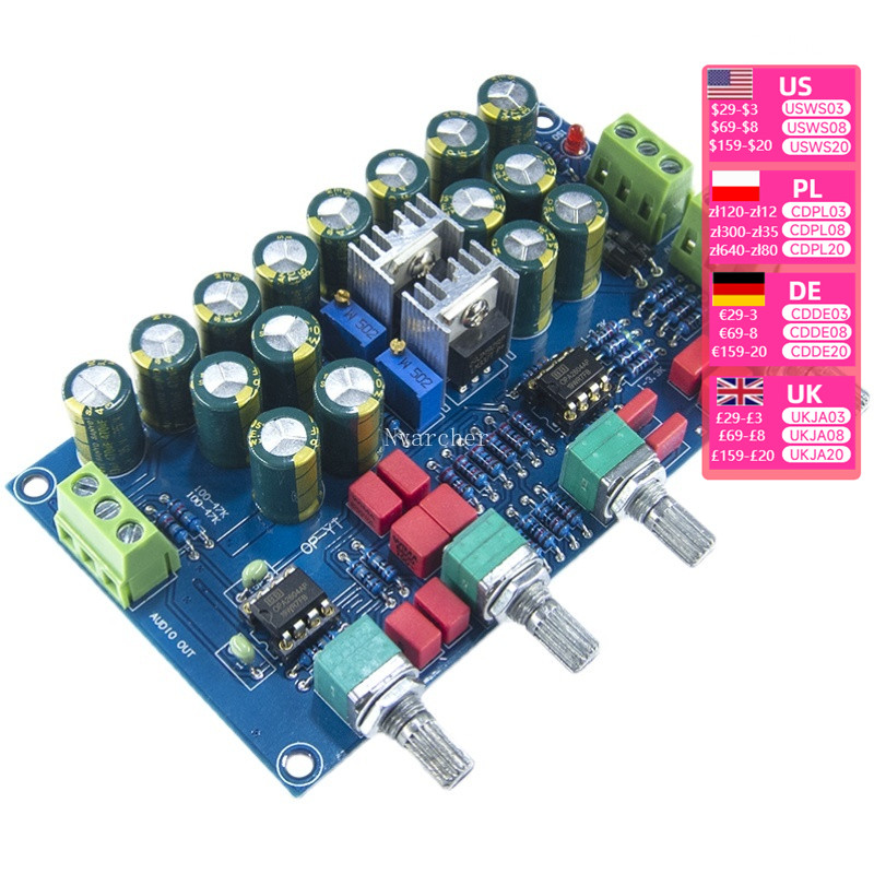 HIFI Preamp Tone Board OPA2604AP op amp Preamplifier Finished board