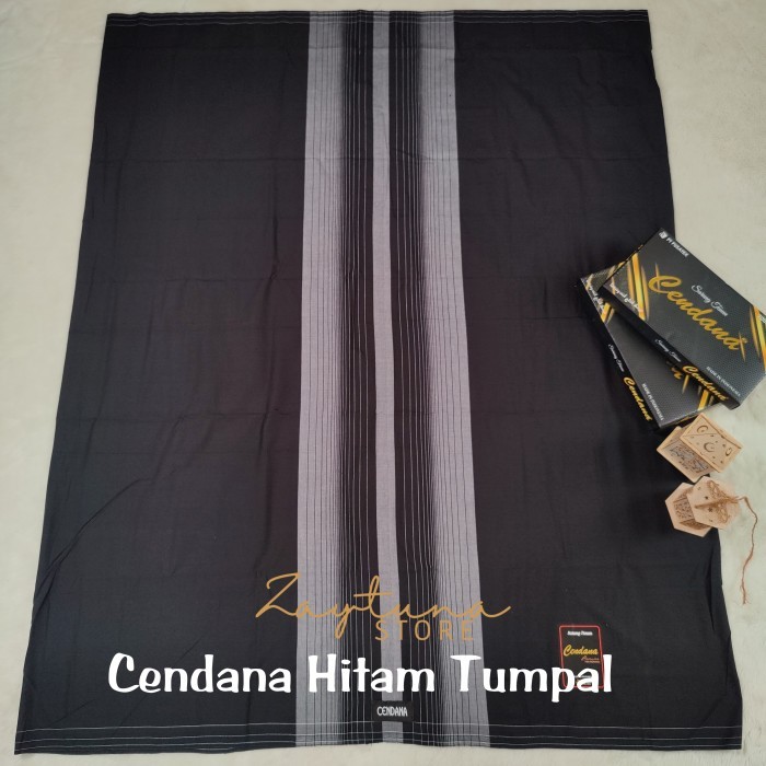 Sarung Cendana Polos Hitam / Sarung Sholat Bagus