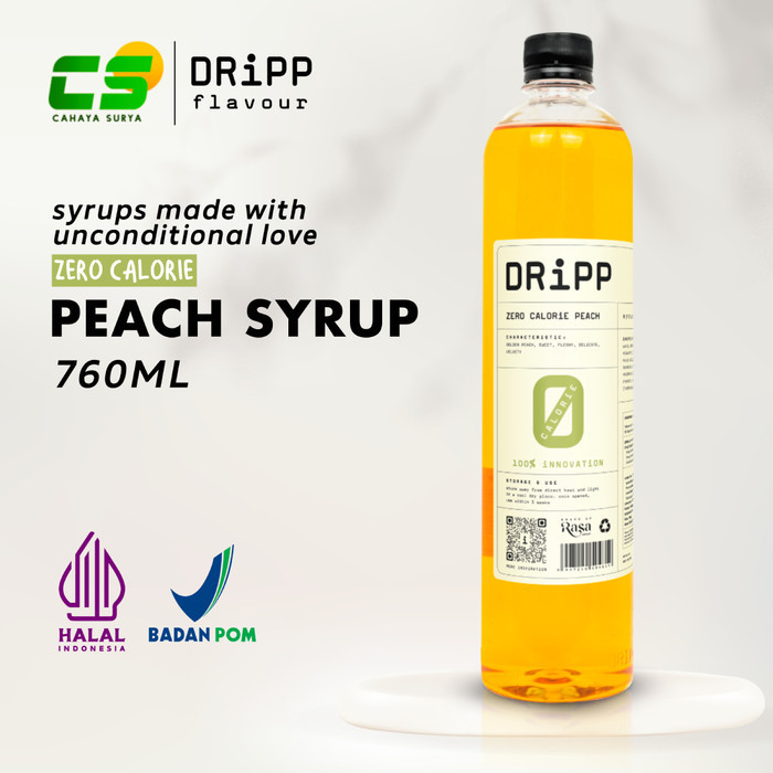 

Dripp Sirup / Syrup - Zero Calorie Peach Syrup 760 ml (Sirup Persik Bebas Kalori)