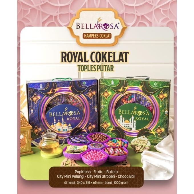 

Paket Lebaran Bellarosa Royal Coklat Toples Putar Hampers Idul Fitri