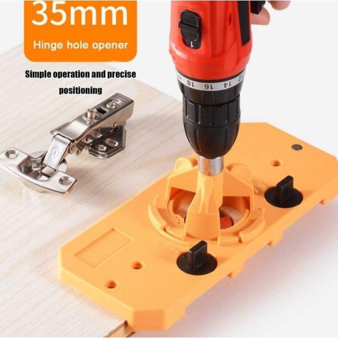 35MM Hinge Jig Drill Guide alat bantu pemasangan engsel sendok