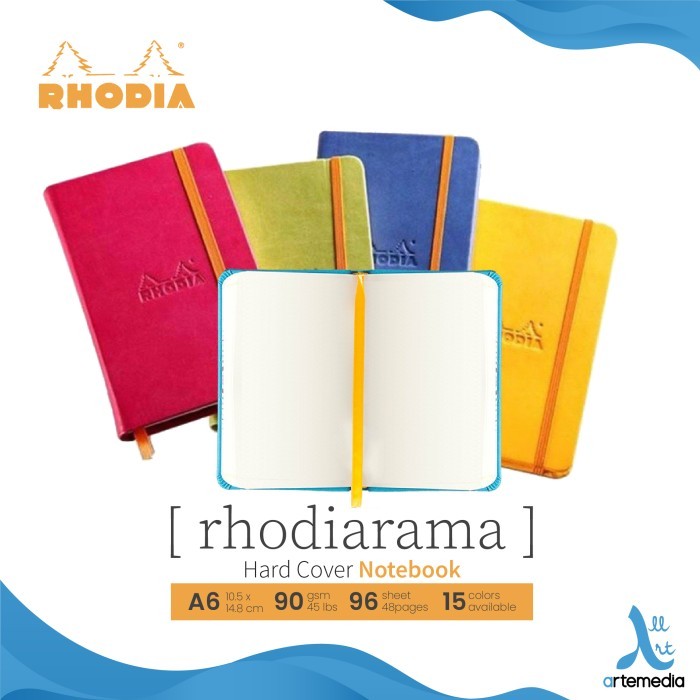

Ready Rhodia Rhodiarama A6 Blank Paper Hard Cover Notebook Buku Catatan