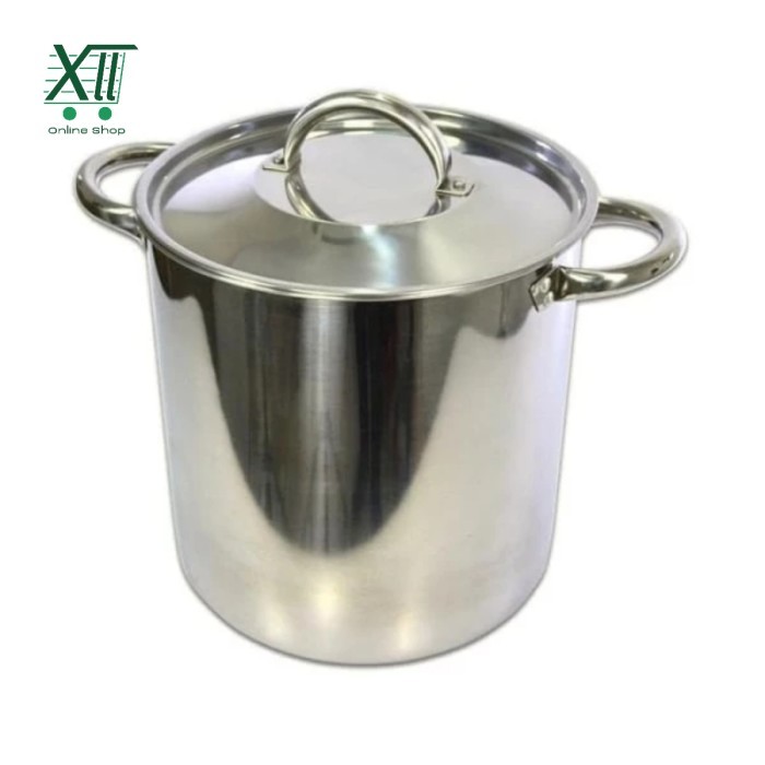 SUPRA STOCK POT 12 QT ~ Panci Tinggi Stainless 27Cm