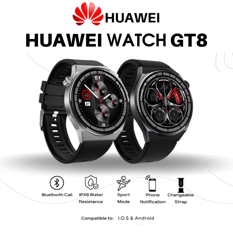 NEW DEALS 100% Original HUAWEI SmartWatch GT8 Bluetooth Call Smart Watch 1.5-inch HD Full Screen