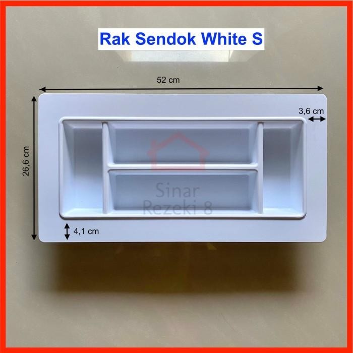 RAK TEMPAT SENDOK PUTIH S KECIL GARPU PISAU SEKAT LACI DAPUR ALAT