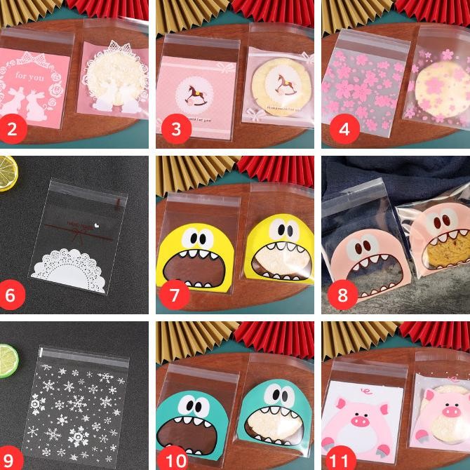 

hanya disini] Plastik Perekat PCP 14 x 14 cm Cookies Kue Kering Mooncake Roti Kue