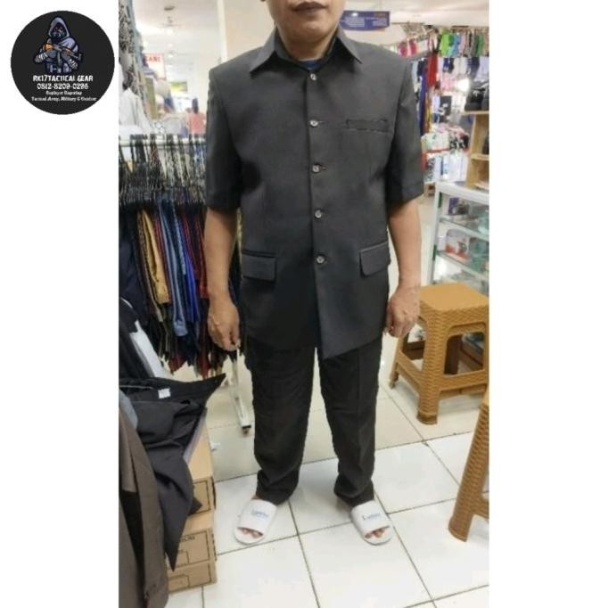 Baju Safari PSH Guru Dongker | Seragam PSH Guru Navi | Baju Safari PSH ..